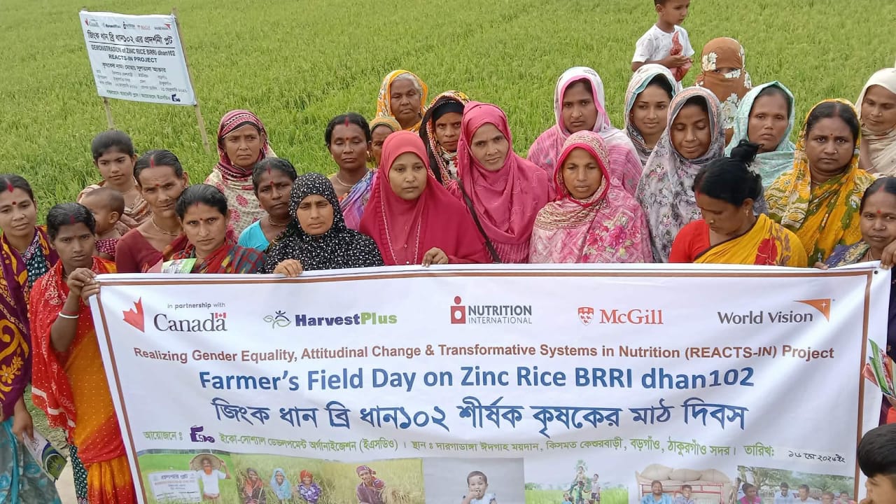 ঠাকুরগাঁও জেলায় জিংক ব্রি ধান-১০২ শীর্ষক কৃষক মাঠ দিবস অনুষ্ঠিত হয়ঃ