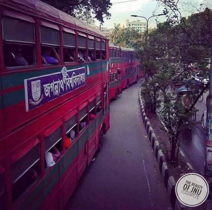নির্ঝর-তামীম এর নেতৃত্বে জবির উল্কা-২ বাসের নতুন কমিটির যাত্রা