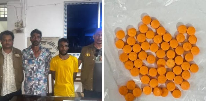 পটুয়াখালী জেলা গোয়েন্দা শাখা (ডিবি) কতৃক ৫৬ পিচ ইয়াবা ট্যাবলেট সহ দুই মাদক ব্যবসায়ী আটক।