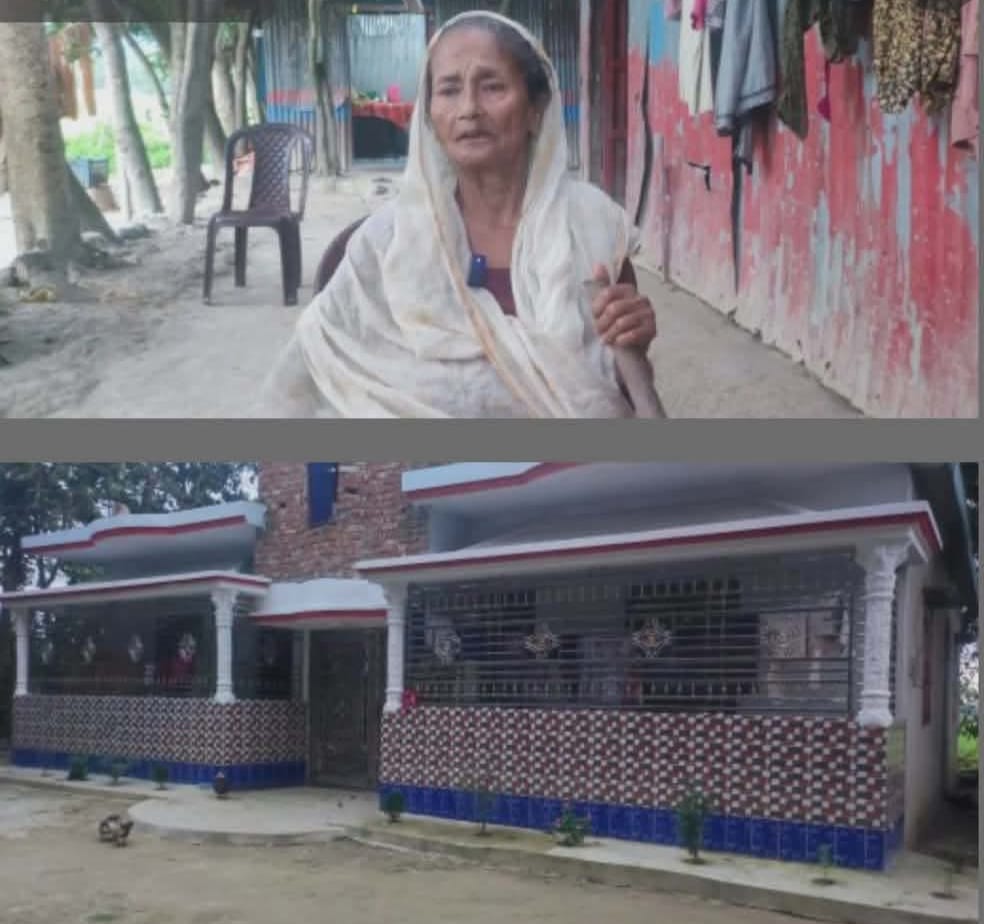 সংবাদ প্রকাশের পর প্রশাসনের হস্তক্ষেপে অবশেষে ছেলের বাড়ীতে ঠাঁই হলো মায়ের।