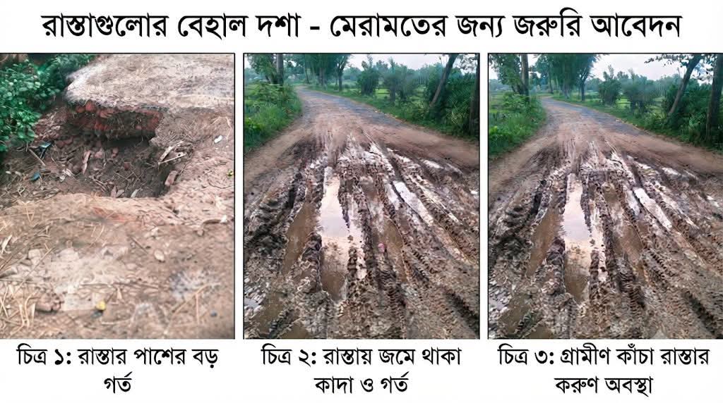 মুন্ডুমালা-কাঁকনহাট সড়ক মরণফাঁদ