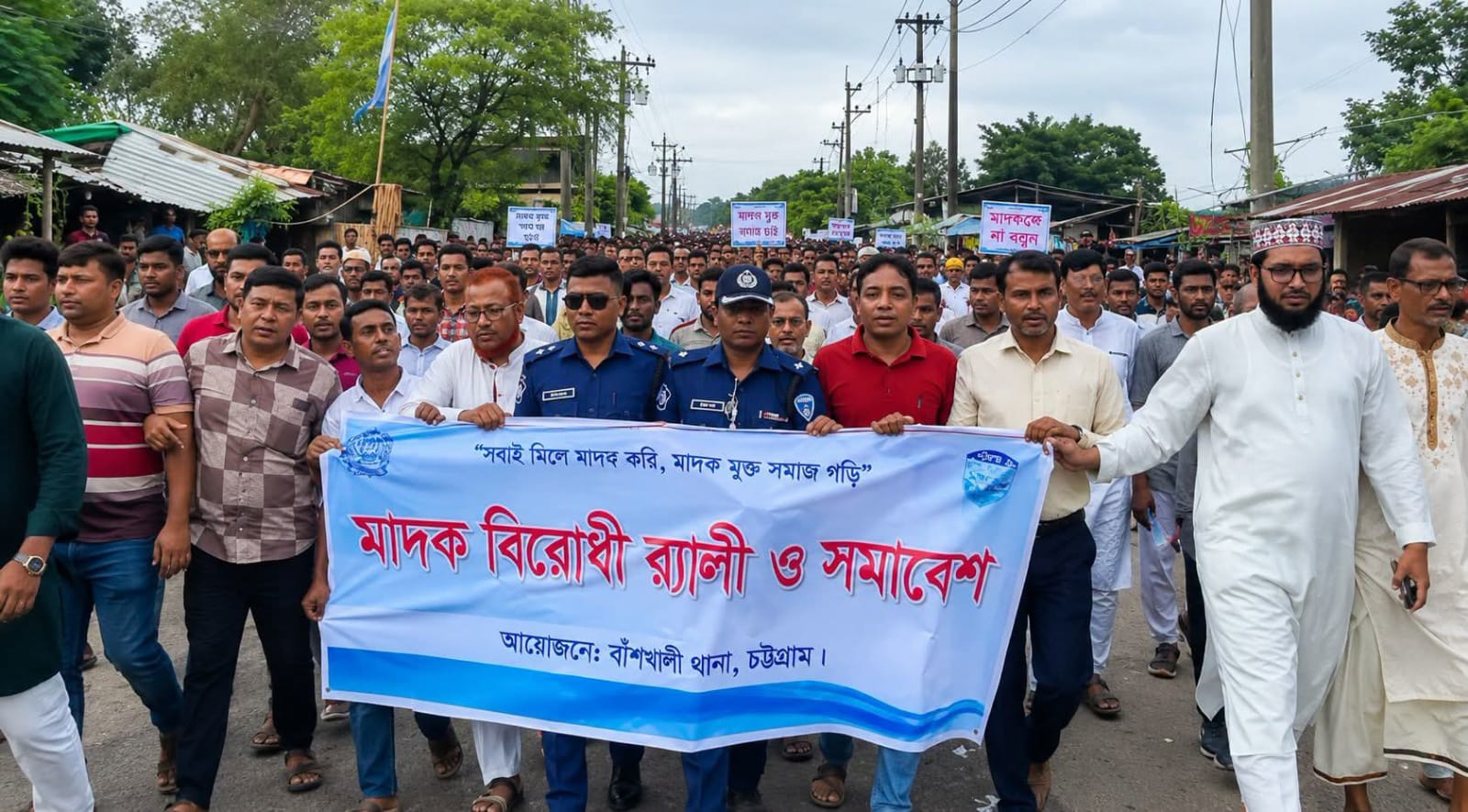 বাঁশখালীর পুইছড়ী প্রেম বাজারে মাদকবিরোধী র‍্যালি ও সমাবেশ