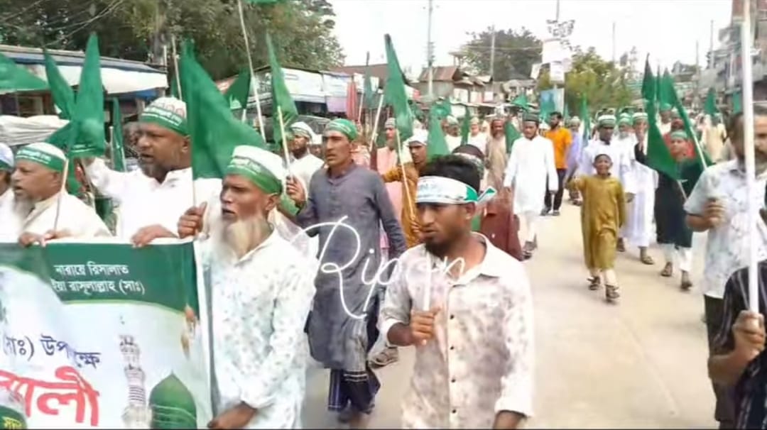 গাইবান্ধায় ঈদে মিলাদুন্নবী (সা.) উপলক্ষে বর্ণাঢ্য জশনে জুলুস