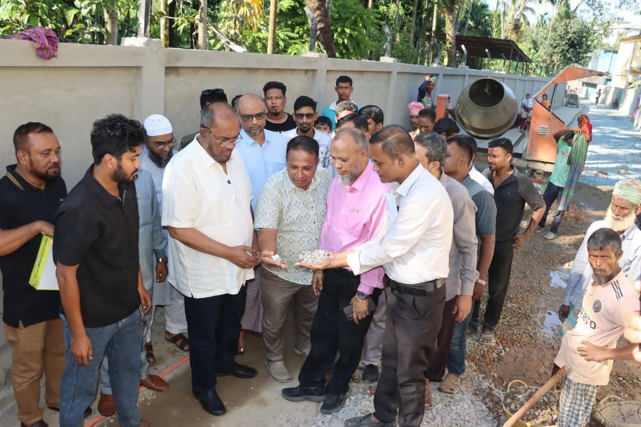 লাউয়াই ও তপোবন আবাসিক এলাকায় সিসিক প্রশাসকের পরিদর্শন।