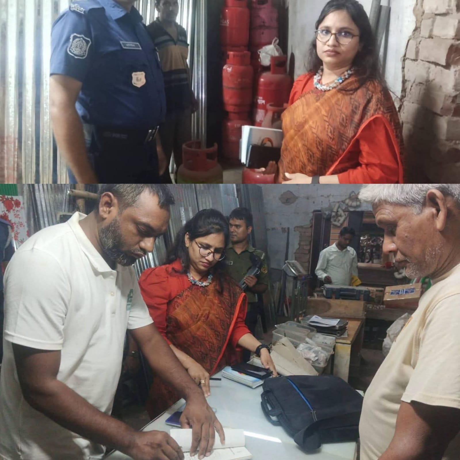 সাদুল্লাপুরে গ্যাসের বাজার তদারকিতে মোবাইল কোর্ট, সতর্ক ব্যবসায়ীরা