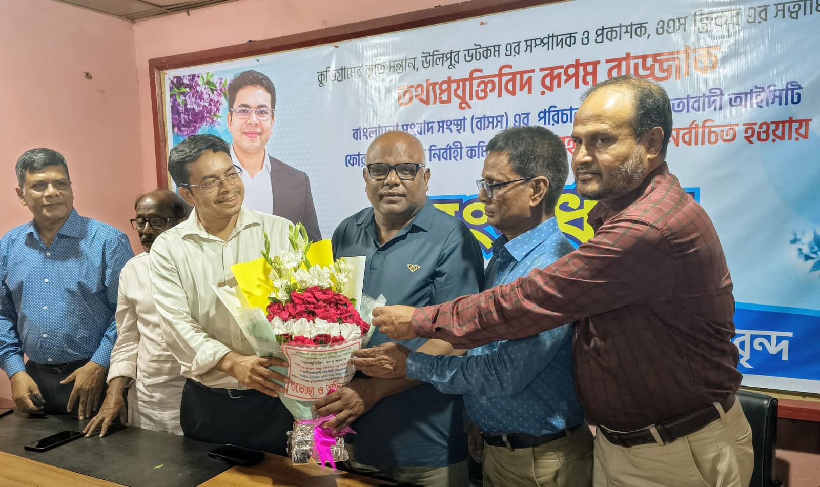 কুড়িগ্রাম প্রেসক্লাবে বাসসের পরিচালনা পর্ষদ সদস্য প্রকৌশলী রূপম রাজ্জাককে সংবর্ধনা