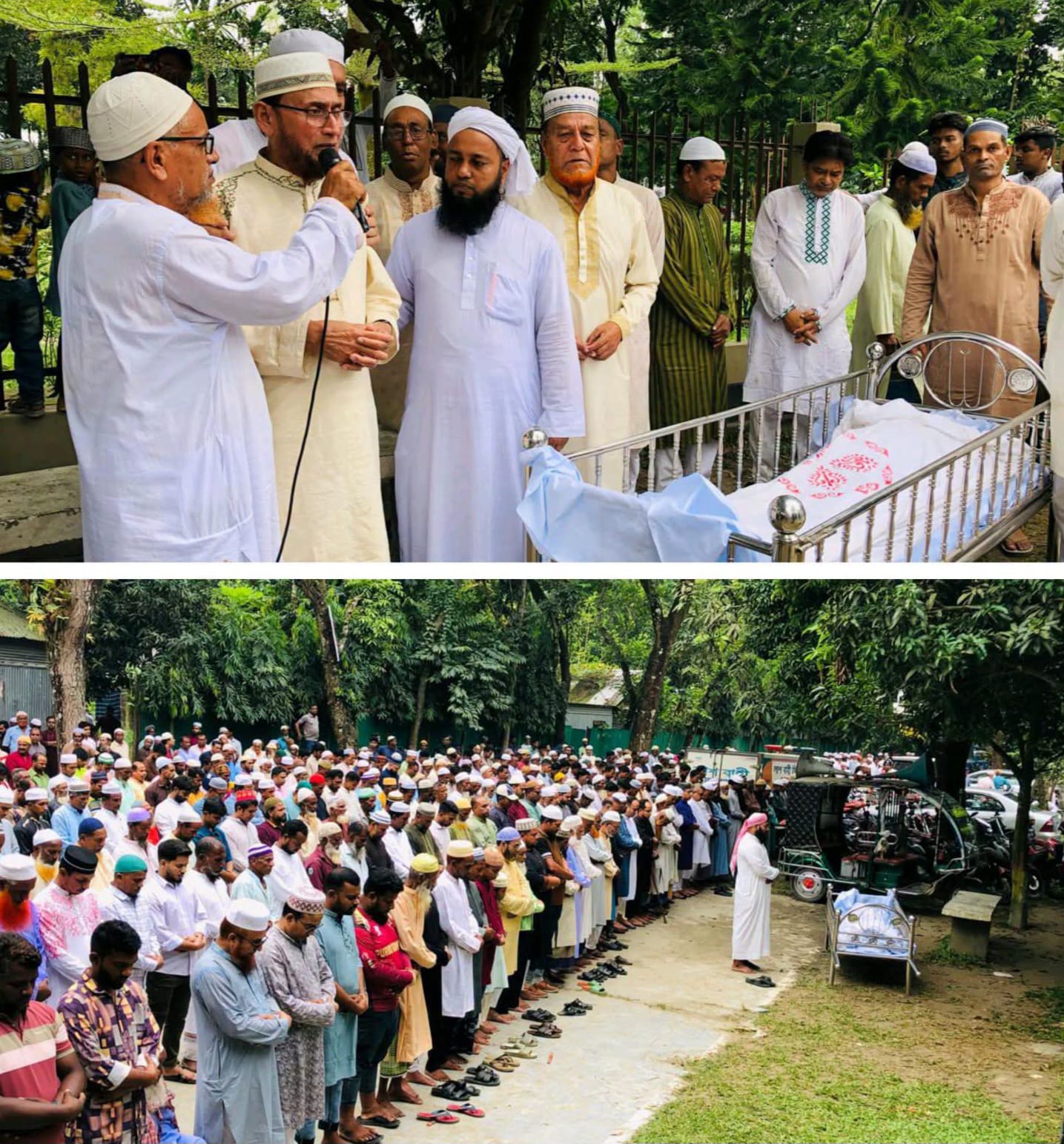 ইসলামপুরে মাহমুদ হাসান কবির মঞ্জিলের তৃতীয় জানাজা শেষে দাফন সম্পন্ন
